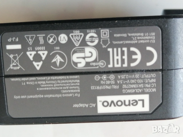 Зарядно за лаптоп LENOVO ADL45WCG 45W, 20V, 2.25A, снимка 4 - Захранвания и кутии - 54493290