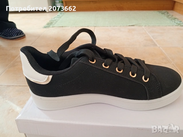 Дамски кецове 38 номер черни и бежово , снимка 4 - Маратонки - 54193216