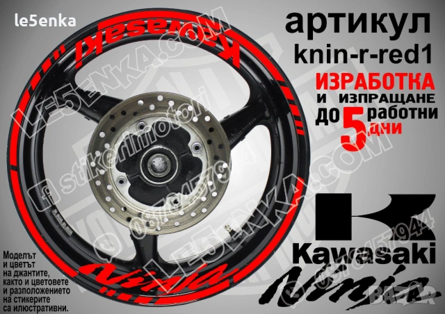 Kawasaki Ninja кантове и надписи за джанти , снимка 7 - Аксесоари и консумативи - 39803559