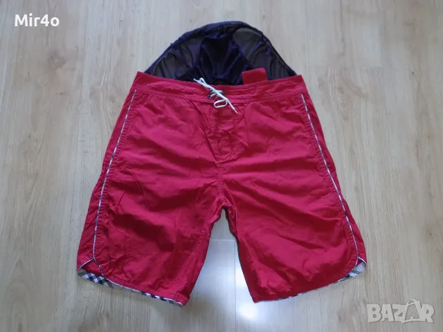 къси панталони burberry vintage retro бански гащета шорти мъжки оригинални L, снимка 6 - Спортни дрехи, екипи - 55404055