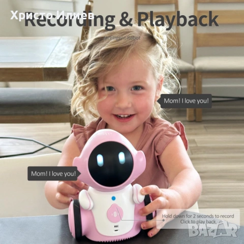 Интерактивна играчка робот с гласово управление функции за танци пеене и запис , снимка 5 - Други - 54051028