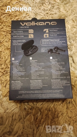 Volkano Libra Series TWS Earphones + Charging Case - Безжични слушалки Блутут - Нови, снимка 4 - Bluetooth слушалки - 54152333