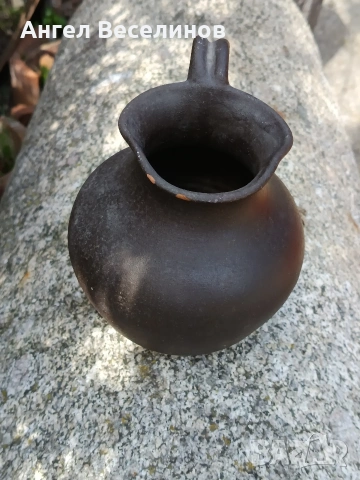 черна керамична ваза , снимка 4 - Вази - 54097551