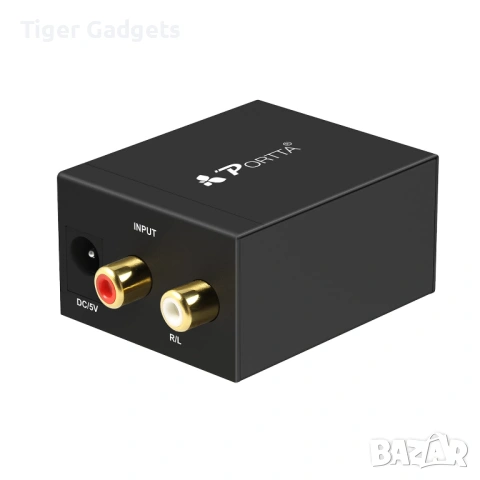 Portta Audio Converter RCA към Digital Coaxial / Toslink – аудио конвертор Stereo LPCM 2.0