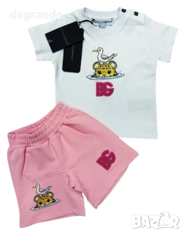 🧸Комплект за бебе D&G с къси панталони🍬, снимка 4 - Комплекти за бебе - 54814042