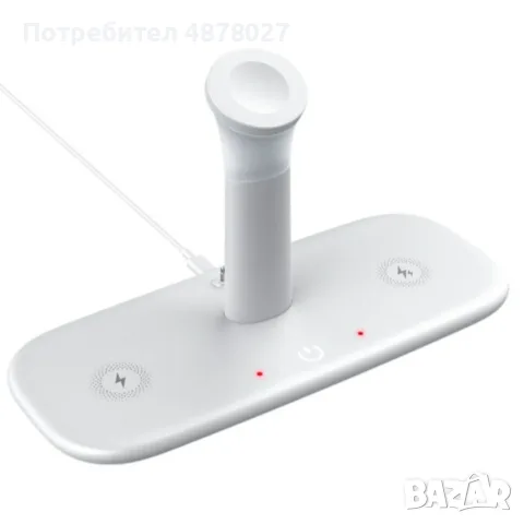 Безжично зарядно за мобилни устройства 3 в 1 + лампа, снимка 2 - Безжични зарядни - 55660061