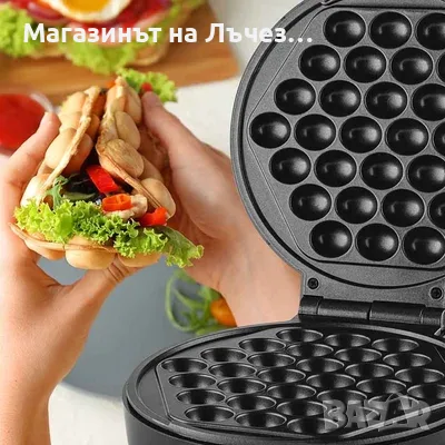 Уред за гофрети бъбъл-вафла MUHLER MHT-838, 1000W, снимка 2 - Гофретници - 55504825