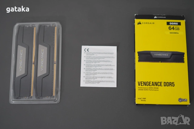 Corsair VENGEANCE 64GB (2x32GB) DDR5 6600MHz - Неползвана Рам Памет (cmk64gx5m2b6600c32)