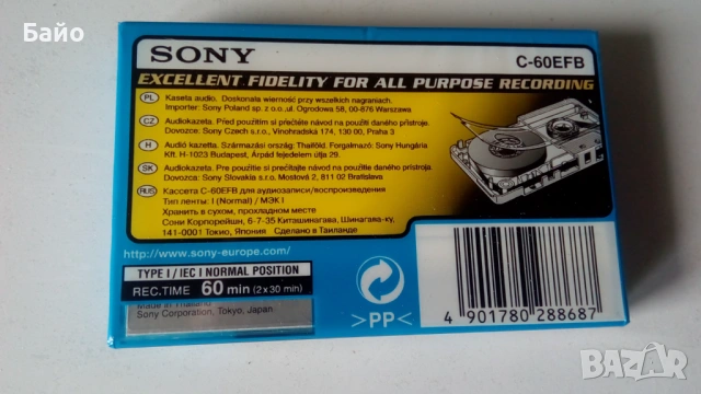 Аудио касетки sony 60 min,  4 броя, абсолютно нови!, снимка 3 - Други - 54590651