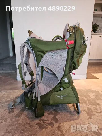 Туристическа раница-кенгуру Osprey Poco AG Premium – Ivy Green