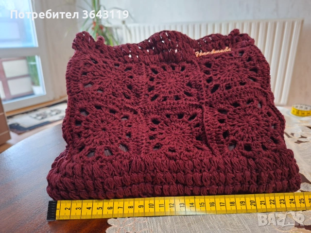 Дамска ръчно изплетена чанта, снимка 7 - Чанти - 54205400