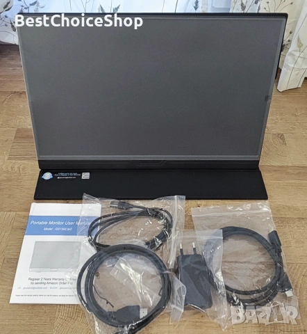 Преносим монитор 15.6" IPS Full HD, HDR, USB-C/HDMI
