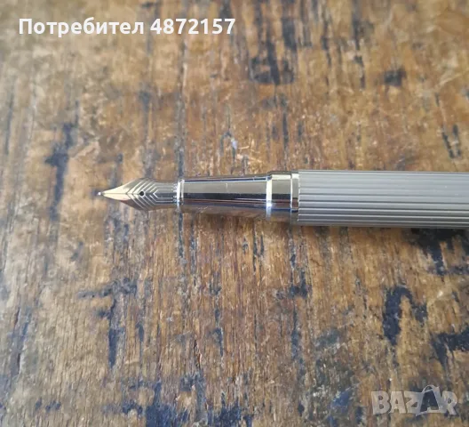 писалка HUGO BOSS Gear метал сребро и злато с модернизирани ивици, снимка 8 - Ученически пособия, канцеларски материали - 55577838