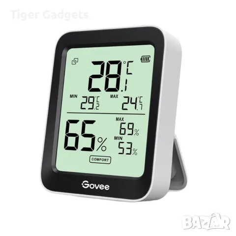 Govee H5075 Bluetooth термометър и хигрометър с LCD дисплей и приложение Govee Home