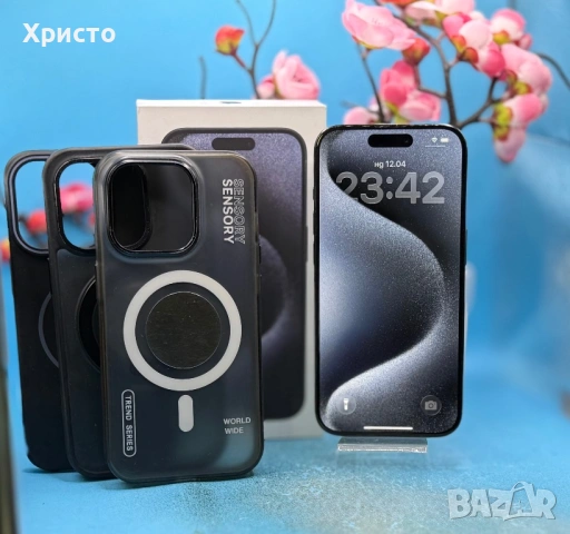 Apple iPhone 15 Pro, 128GB, 5G, Blue Titanium , снимка 2 - Apple iPhone - 54177446