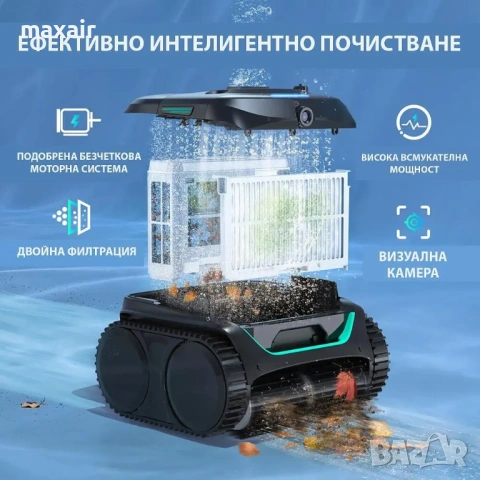 Безкабелен робот за басейни Wybot C2 Pro Vision*Безплатна доставка*Гаранция 2 години, снимка 11 - Друга електроника - 54806281