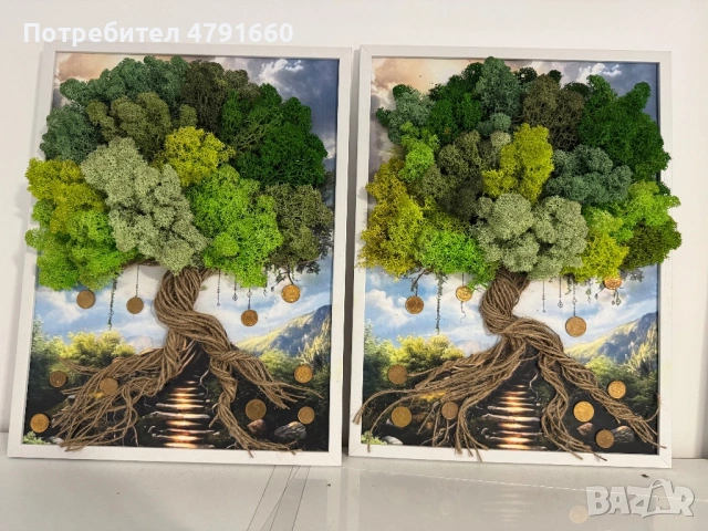 Ръчно изработени картини със скандинавски мъх, снимка 14 - Декорация за дома - 54140265