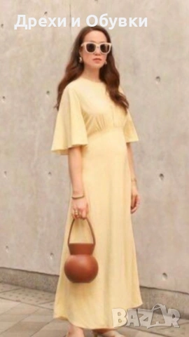 Жълта лятна рокля Zara , снимка 11 - Рокли - 54539109