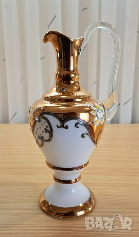 Бохемски сервиз с графа и 6 чаши, снимка 3 - Сервизи - 54386771