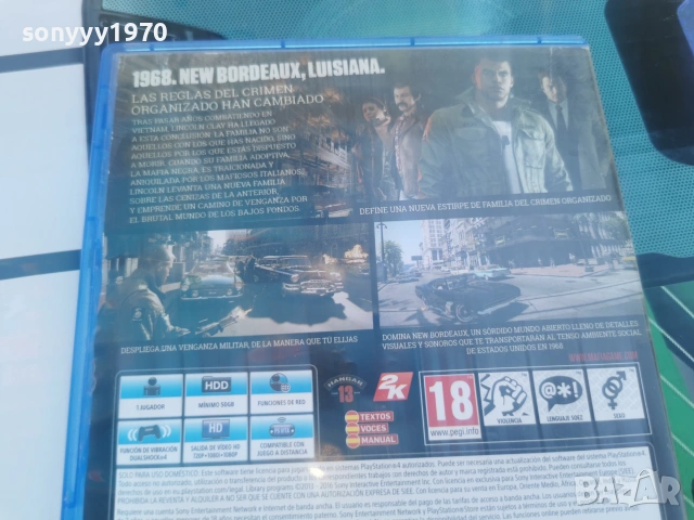 SONY PS4 MAFIA III GAME 0507260910H2E7R, снимка 14 - Игри за PlayStation - 55159525