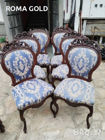 11 комплекта Антикварни столове, снимка 11 - Столове - 54264662