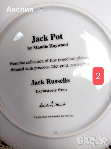 Чинии за стена Джак Ръсел , снимка 6 - Декорация за дома - 54254842