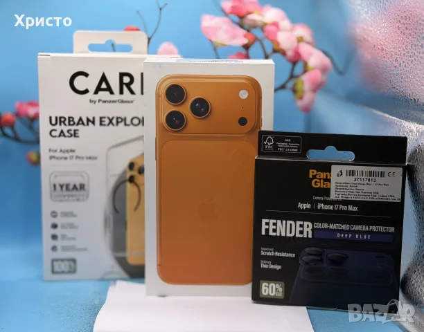 НОВ!!! APPLE iPhone 17 Pro Max, 256GB, 5G, Cosmic Orange + подарък аксесоари