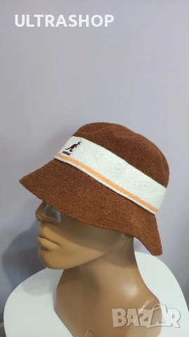 KANGOL Bucket hat L size шапка идиотка в отлично състояние, снимка 6 - Шапки - 54594982