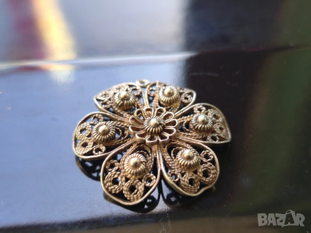 Сребърна висулка филигран, снимка 6 - Колиета, медальони, синджири - 54320546