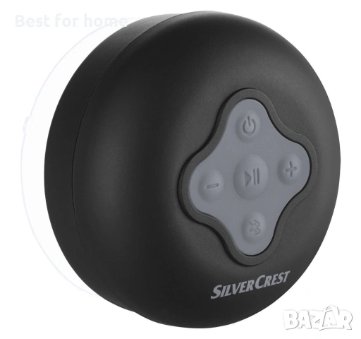 SILVERCREST Bluetooth високоговорител за баня ЧЕРЕН Музика