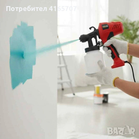 Електрически пистолет за боядисване Electric Paint Sprayer Elite — перфектно покритие без следи и ка, снимка 7 - Други стоки за дома - 53997257