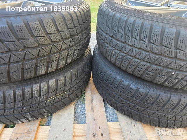 Лети джанти 17ки 5х114.3 Nissan + зимни гуми 215/60/17 Falken, снимка 11 - Гуми и джанти - 55081762