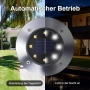 Чисто нови комплект 8 броя Соларни Лампи за Вграждане в Земя Qedertek (8 LED, Водоустойчиви IP65..., снимка 3