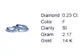 Златни обеци с диаманти 0,23Ct. чистота:SI модел:42557-1, снимка 4
