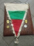 Старо голямо флагче на Дунав Русе с 4 значки., снимка 2