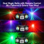 LED диско светлина с двойни топки, звуково активиране, за DJ, KTV, клуб, парти, снимка 9