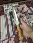 Стара кама в кания,ръчна изработка., снимка 2