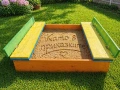 Детски пясъчник с пейки и капак; Дървен пясъчник; Цветни пясъчници, снимка 8