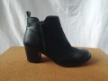 № 39 дамски боти естествена кожа на ток Mon Dieu - в черен цвят, снимка 2