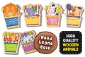 Детски дървен пъзел Lisciani Giochi Montessori Baby Luna Park, снимка 4