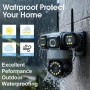 Камера Wifi 6MP 1080P с 3 обектива ( APP:YOOSEE Ai ) HD 360 градуса с микрофон и високоговорител, снимка 4
