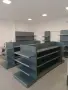 Островни стелажи за магазин в тъмно сив мат, двустранни стелажи, снимка 14