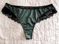  4XL Сатенена маслено зелена полупрашка с черна дантела , снимка 2
