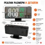 LED електронен настолен часовник с проектор температура влажност будилник за спалня дигитален USB, снимка 5