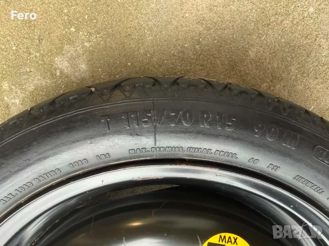 Резервна гума патерица 115/70R15 за VW Golf 3, Vento, снимка 3 - Гуми и джанти - 55407556