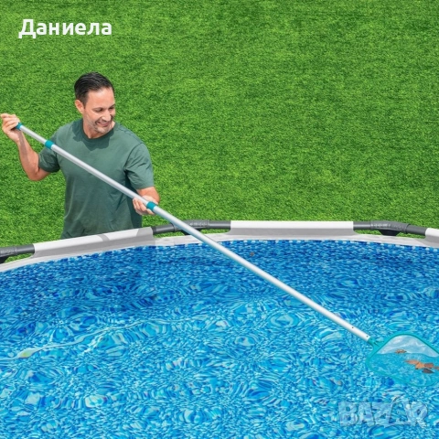 Мрежа за почистване на басейни – Бързо събира листа, насекоми и замърсявания от водата, снимка 4 - Други - 55063776