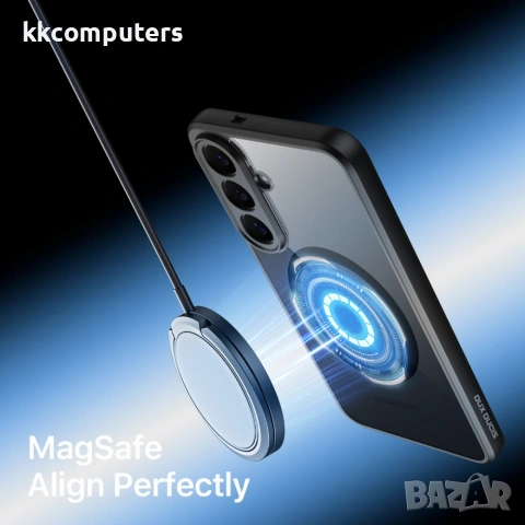 DUX DUCIS Samsung Galaxy S26 FE Калъф - Магнитен, PC+TPU, Прозрачен гръб, Черна рамка, снимка 5 - Резервни части за телефони - 55036673