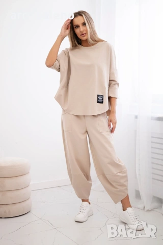 Дамски комплект Punto Milano зимен суичър + панталон, 7цвята , снимка 2 - Комплекти - 46781480