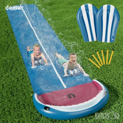 Jasonwell Slip and Water Strip - 6-метрова здрава водна пързалка