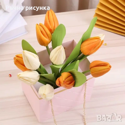 Подаръчна кутия "Чантичка" с дръжки от синджир,малка  и голяма, снимка 11 - Декорация за дома - 44255052